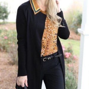 CAbi 3351 Tailor Ponte Knit Full Zip Coat black S